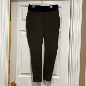 Loft olive green leggings size M